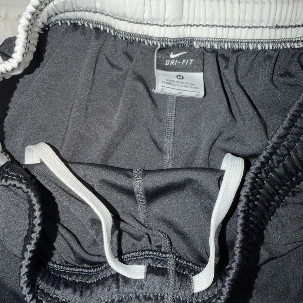 Nike Dri-FIT Women’s Medium Black White Running Athletic Shorts M